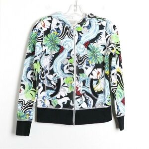 One World cotton hoodie abstract art print creative artistic graffiti bright